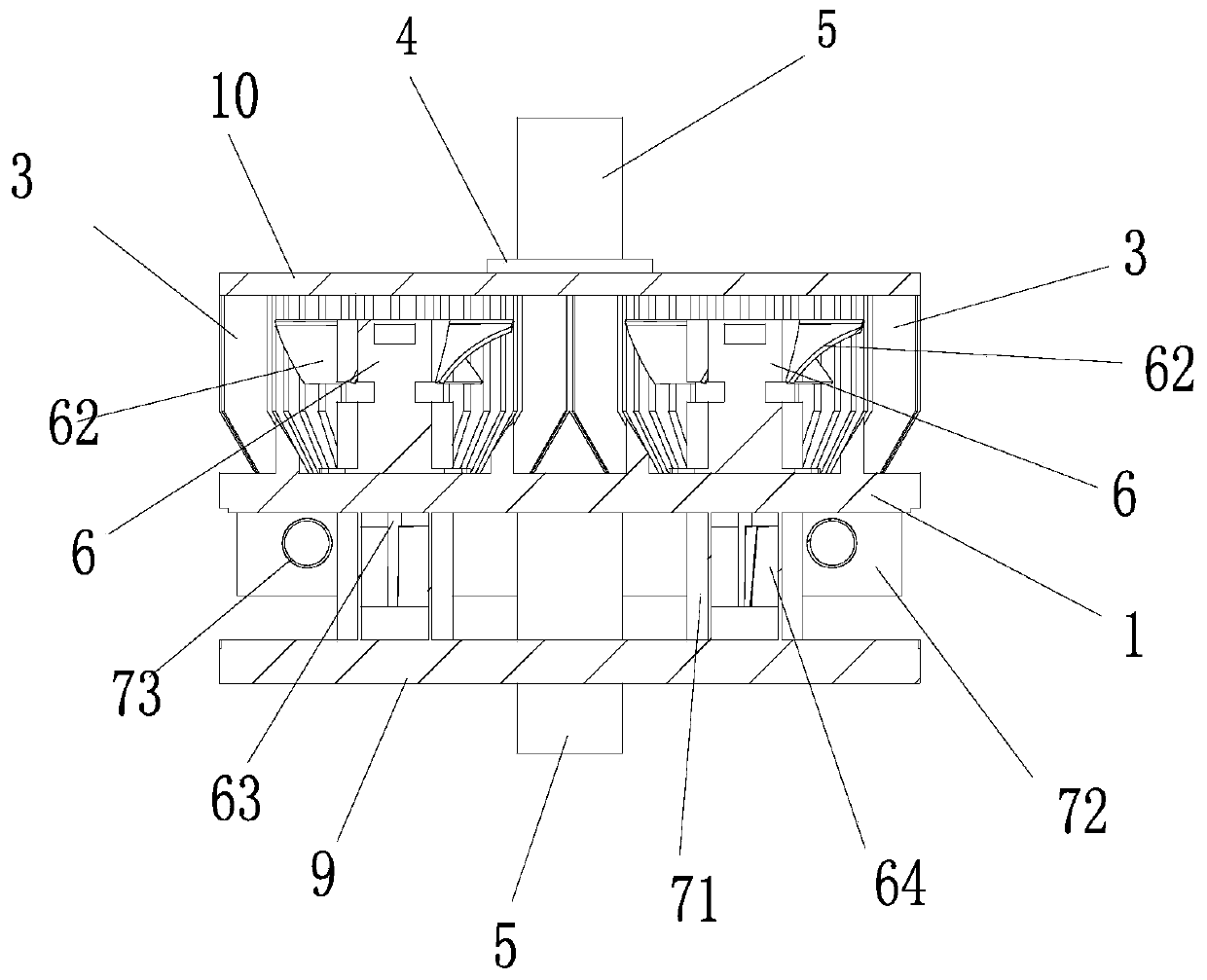 A heat sink for an adjustable focus LED projection lamp