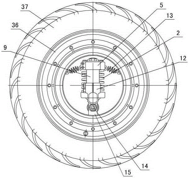 Suspension damping electric wheel