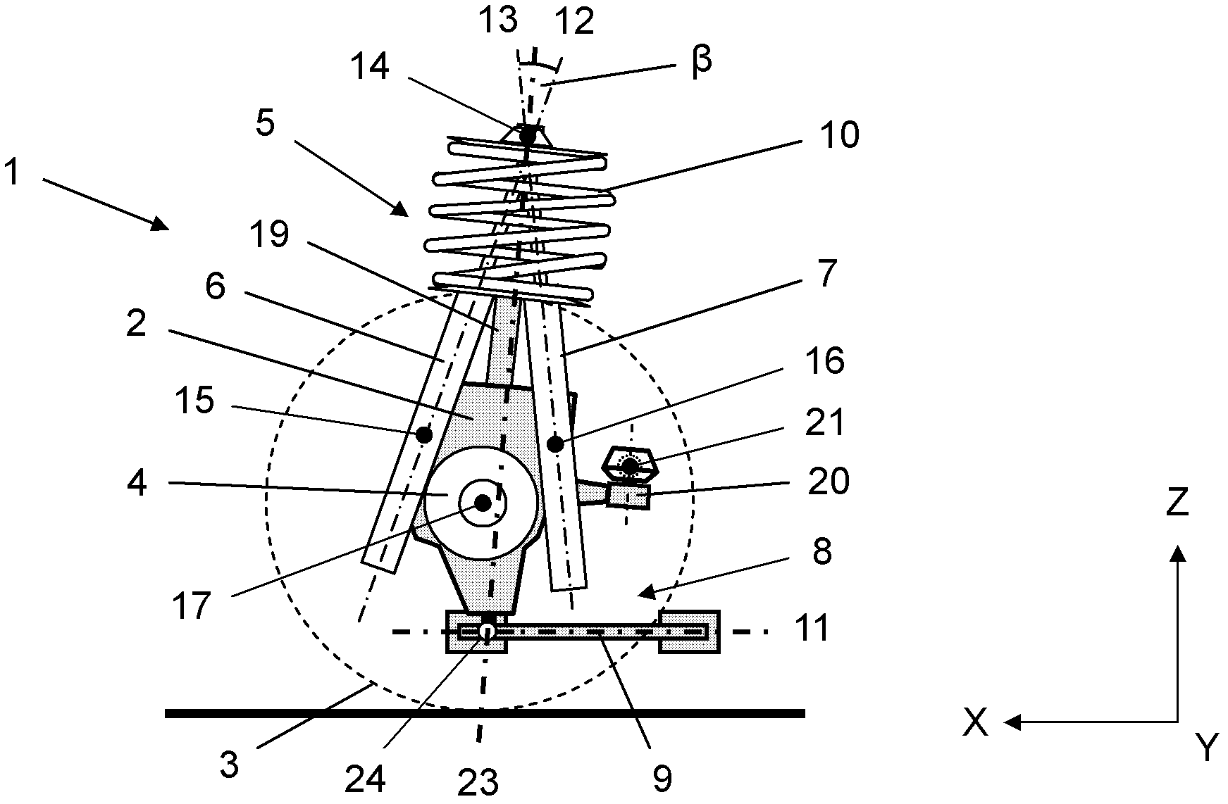 Vehicle wheel hanging rack