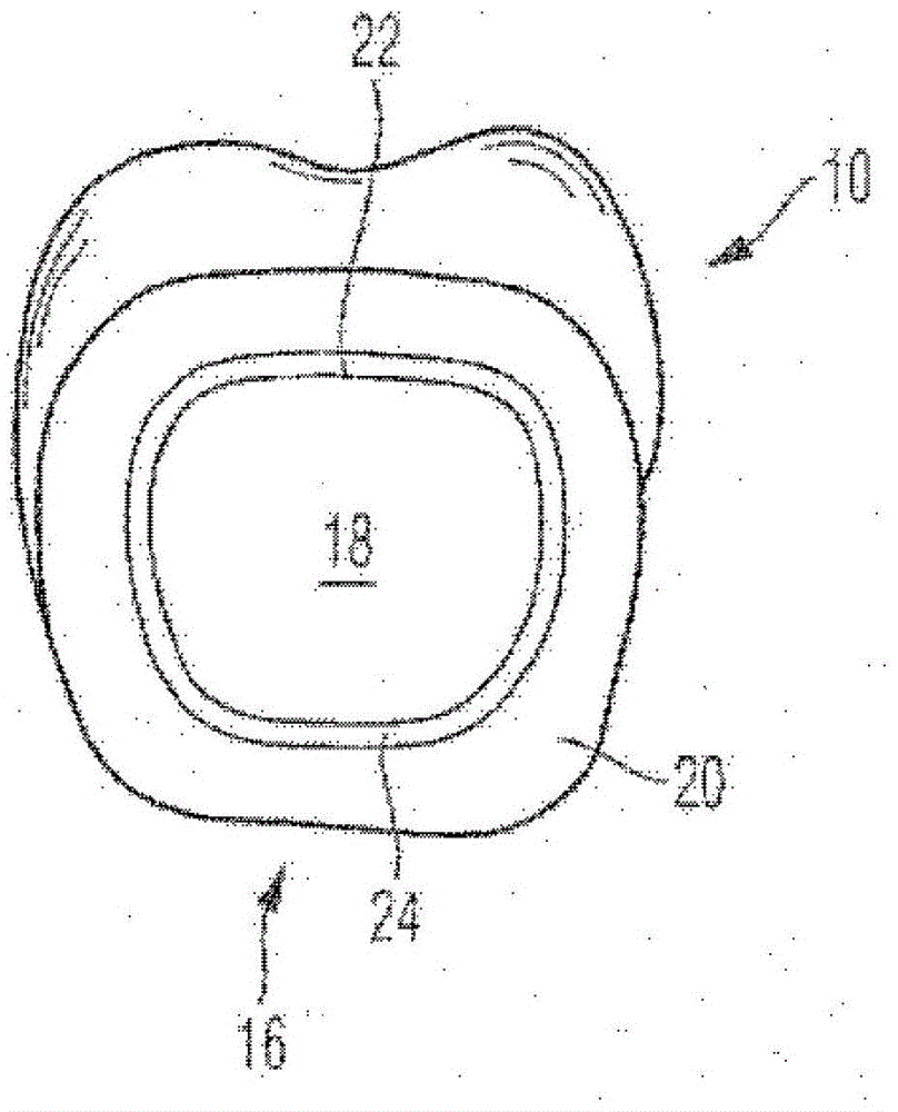 Tooth produced in a mold, and dental prosthesis