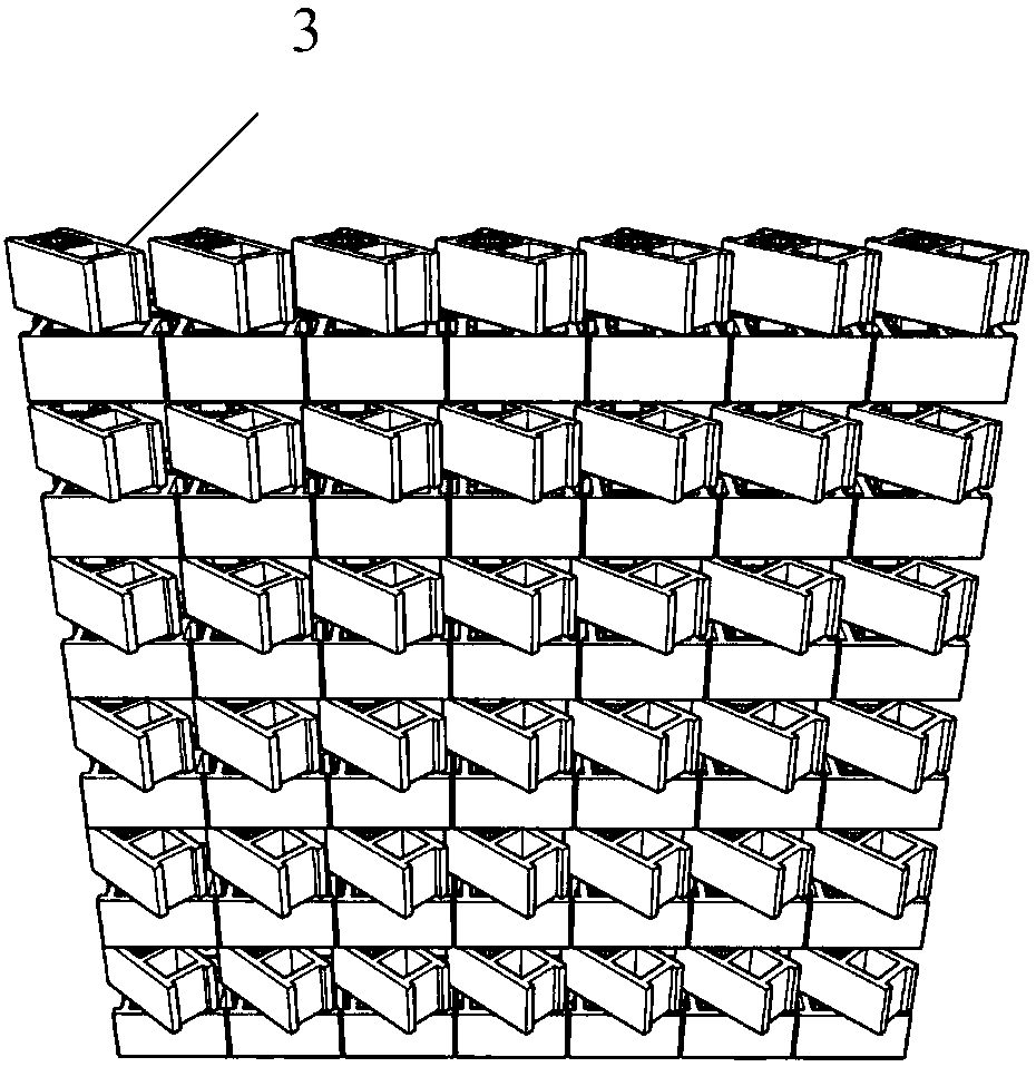 Concrete brick curtain wall