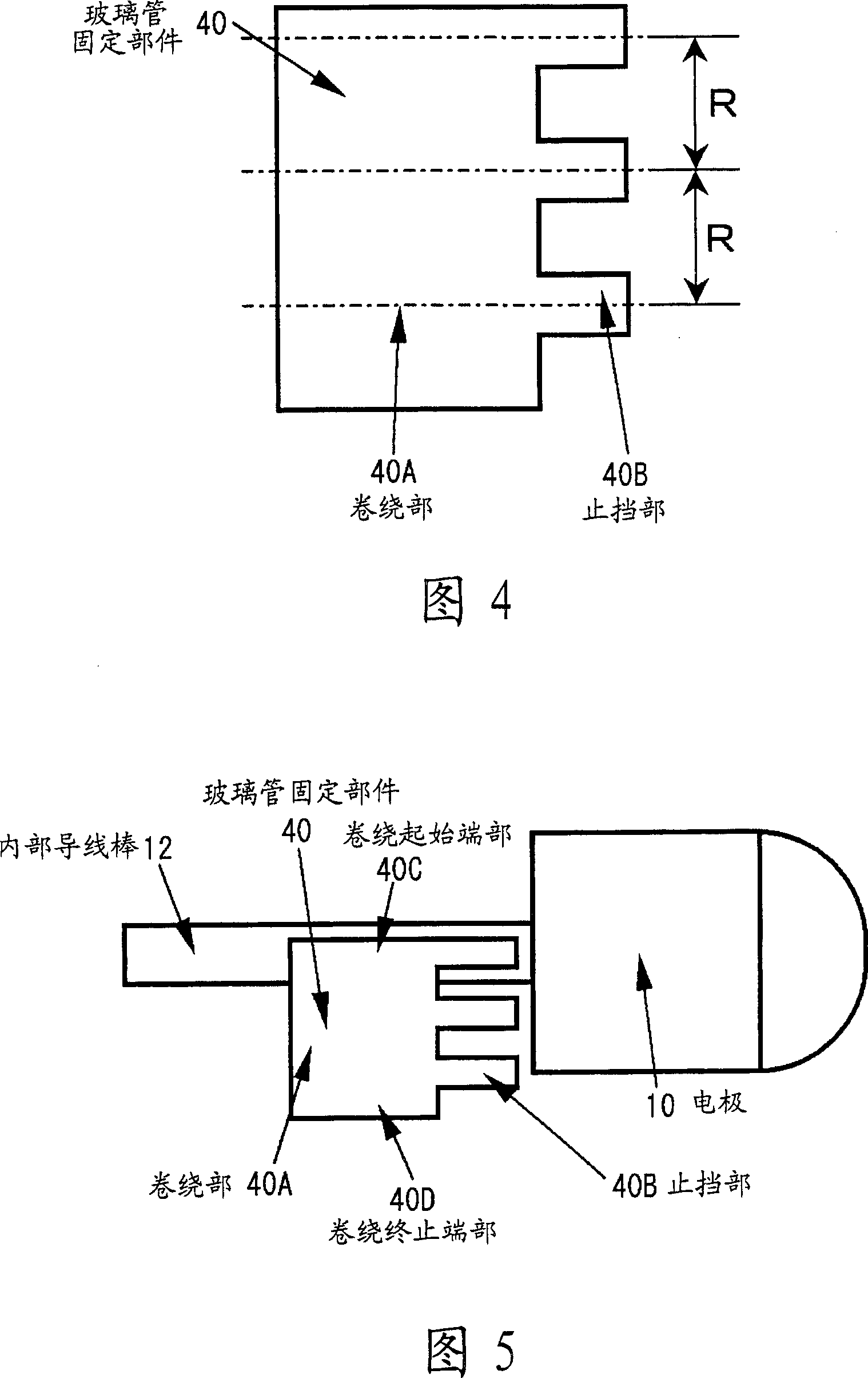 Sealing structure of discharge lamp