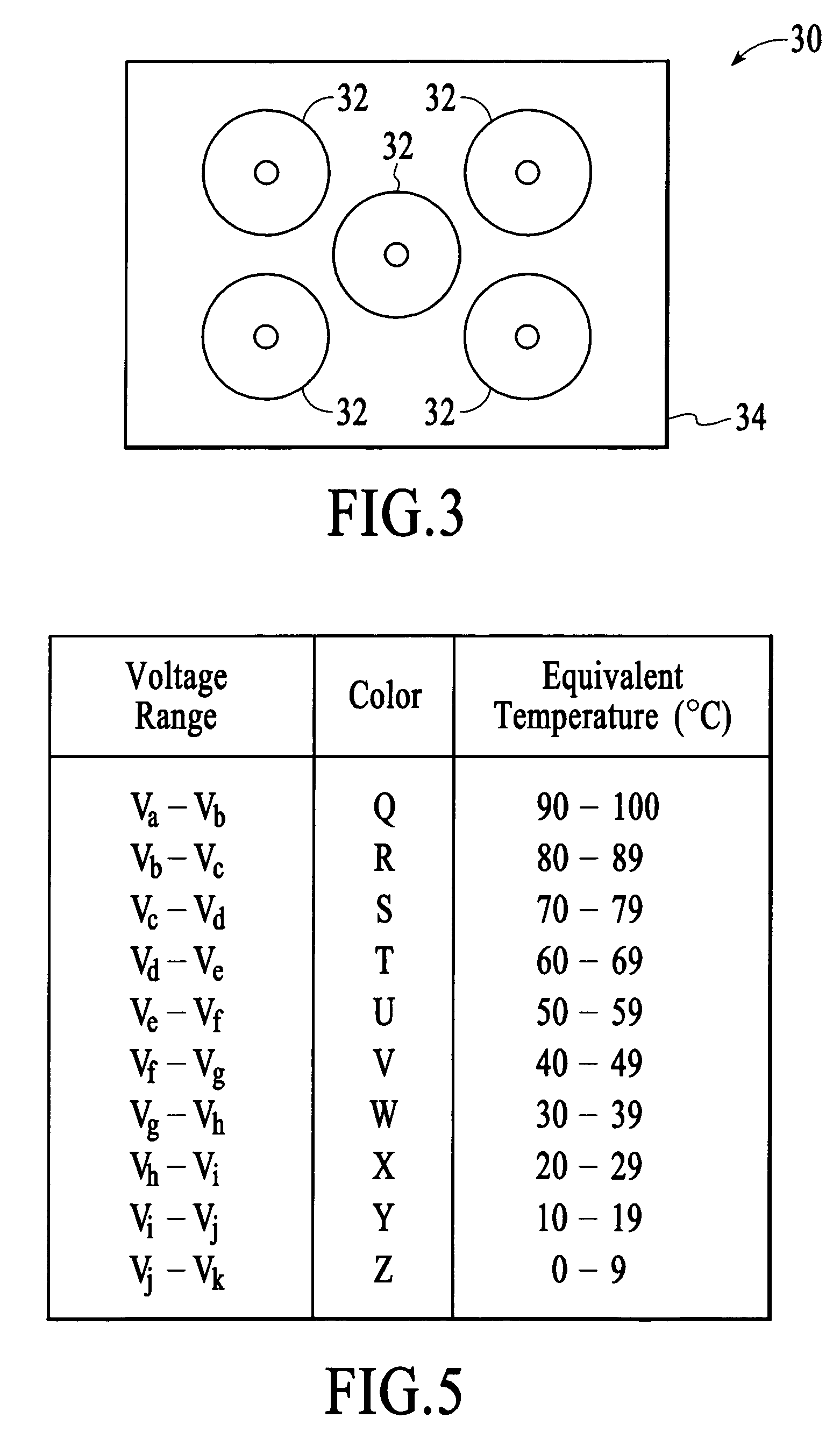 Thermopile temperature sensing with color contouring