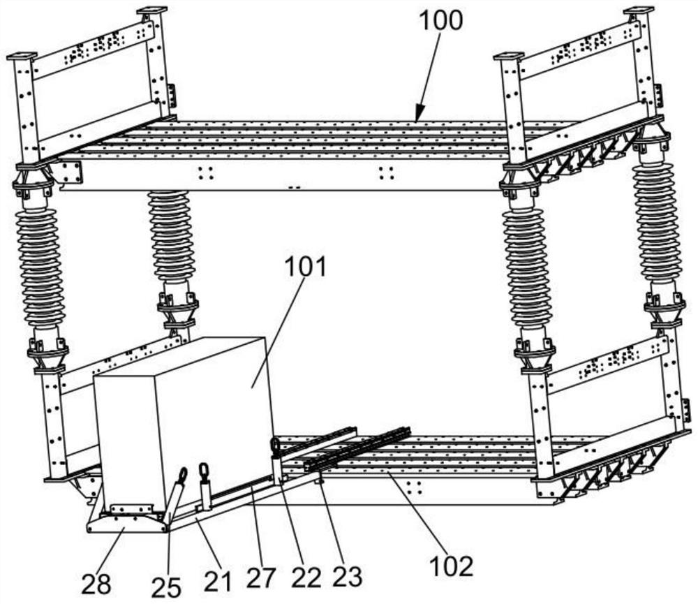 Converter valve power module replacing device