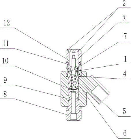 Electromagnetic valve for regulating gas flow