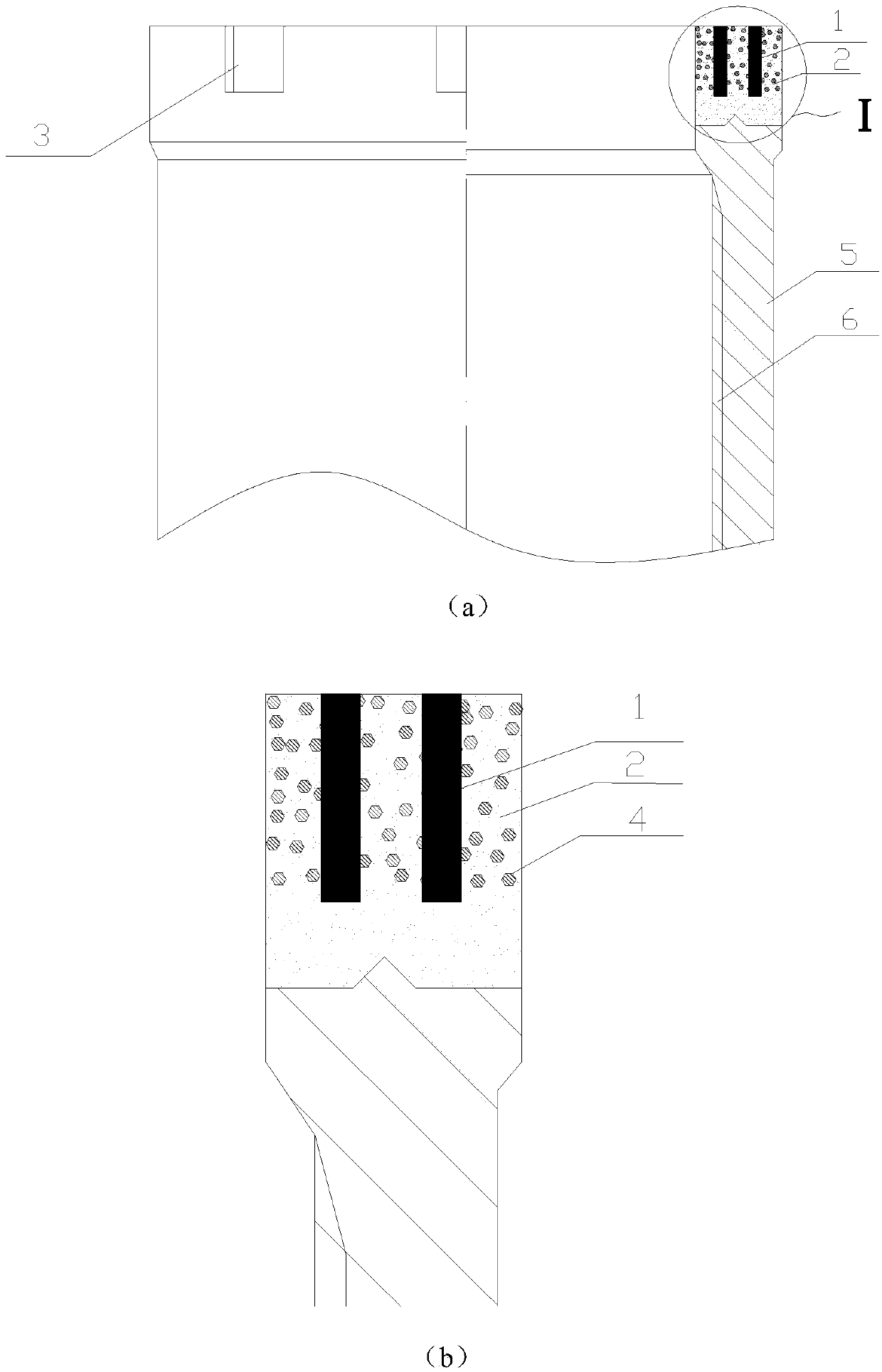 Braze welding nickel base impregnated diamond bit for deep part solid rock drilling, and manufacturing method of braze welding nickel base impregnated diamond bit