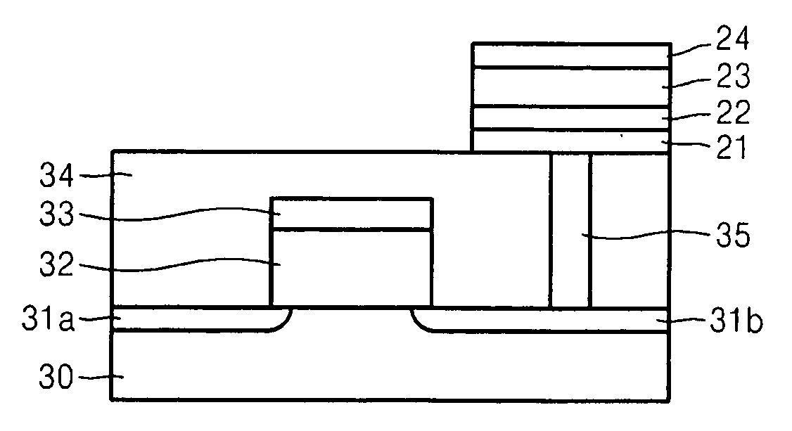 Electrode structure having at least two oxide layers and non-volatile memory device having the same