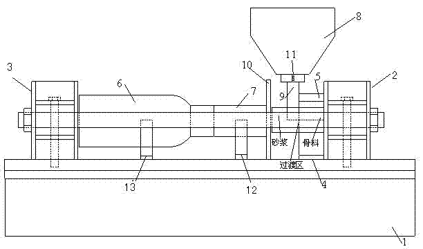 Method and device for testing dynamic shear properties of aggregate-mortar transition region