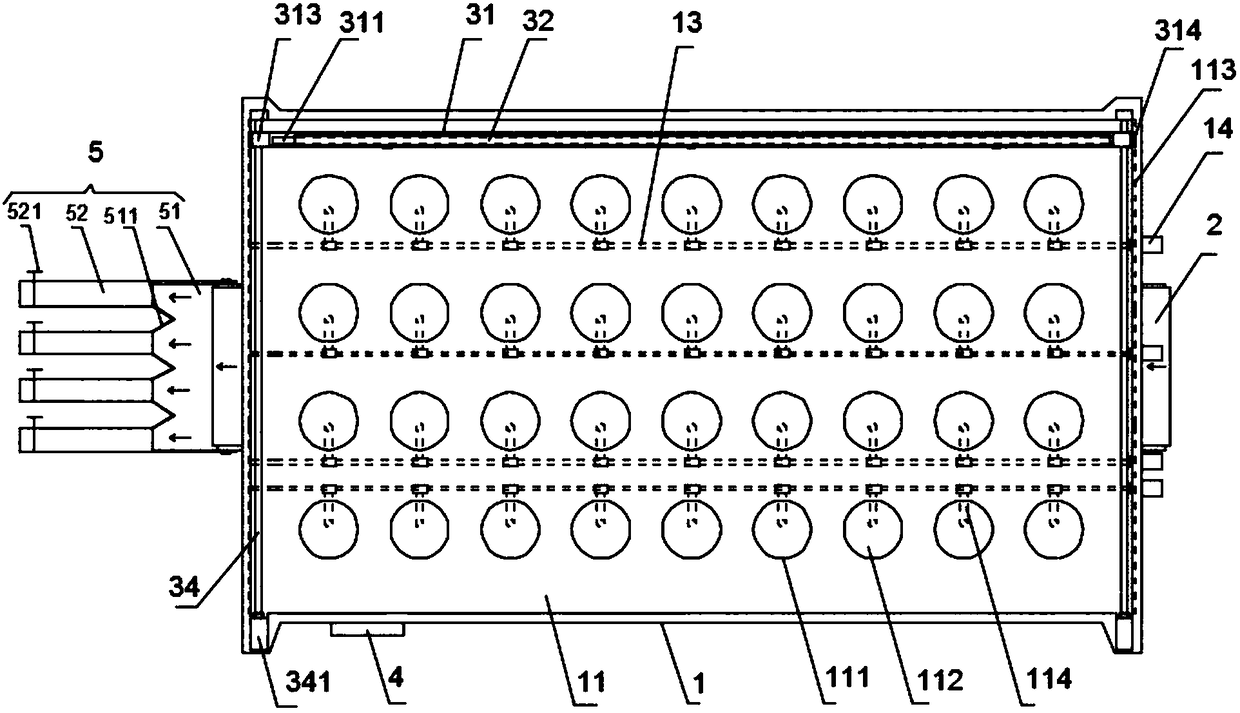 Grain airing device