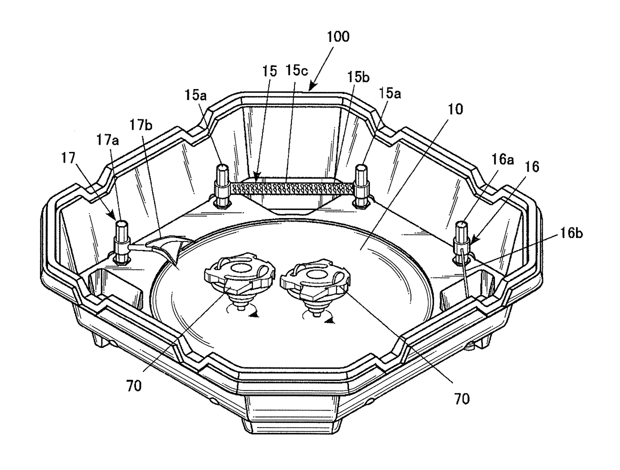 Game table for toy top