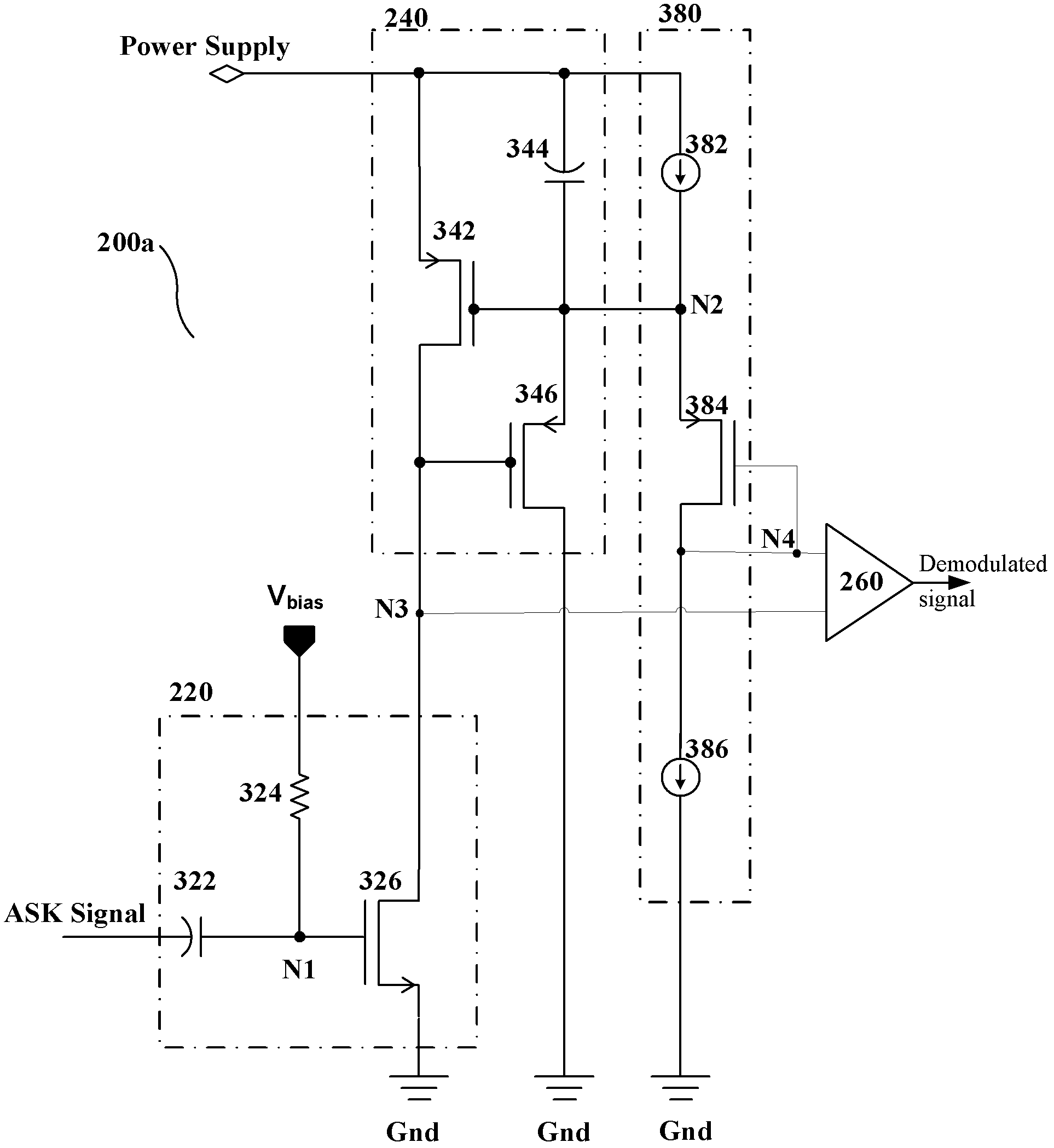 Amplitude shift keying demodulator and demodulation method of amplitude shift keying signals