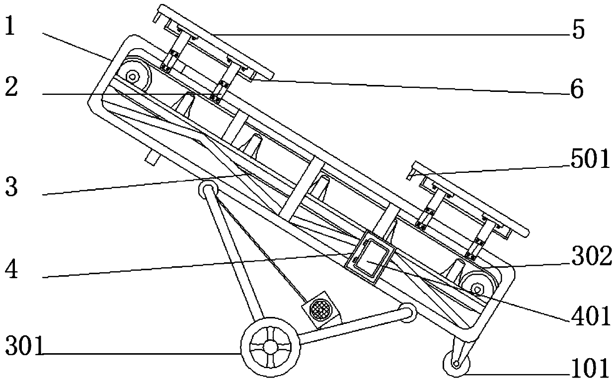 Feeding belt device