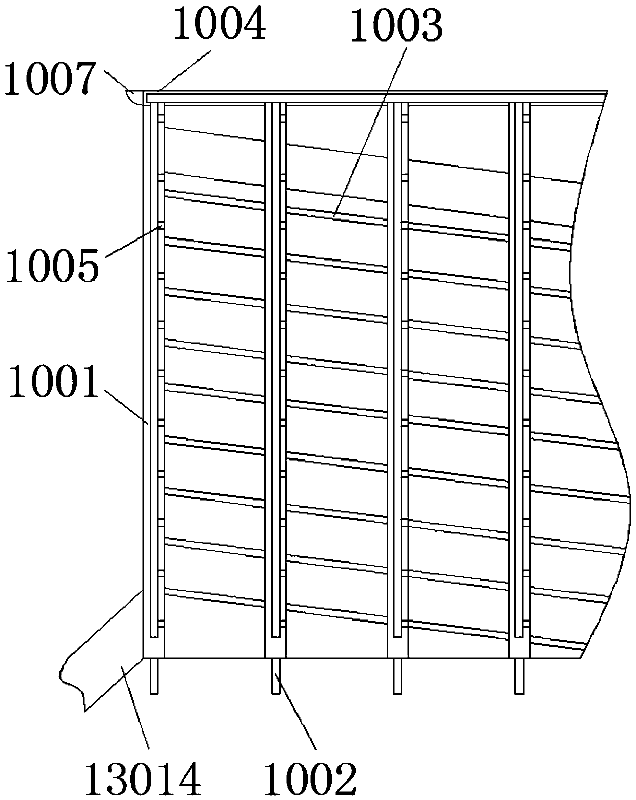 A hatching and capturing device for batch production of hatching golden cicada larvae