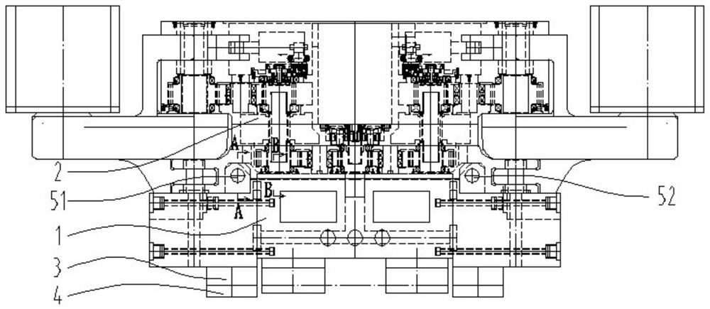 Split type gap bridge structure of suspension body coal mining machine and body of ultra-thin coal seam coal mining machine