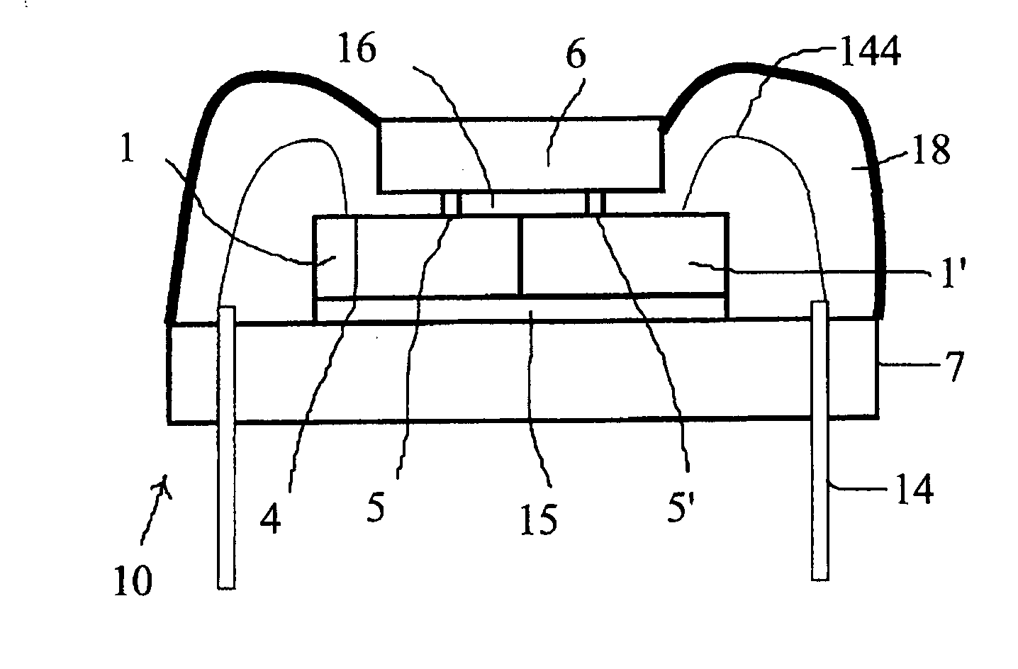 Semiconductor device comprising an image sensor, apparatus comprising such a semiconductor device and method of manufacturing such a semiconductor device