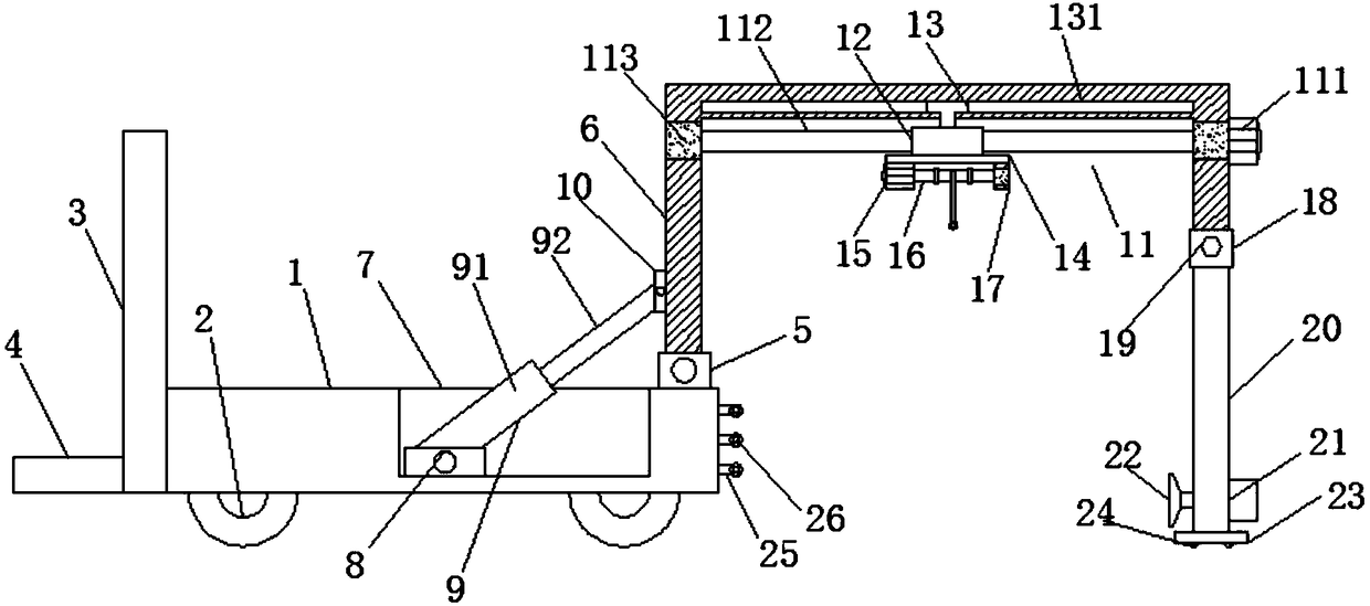 Foldable industrial lifting device convenient to move