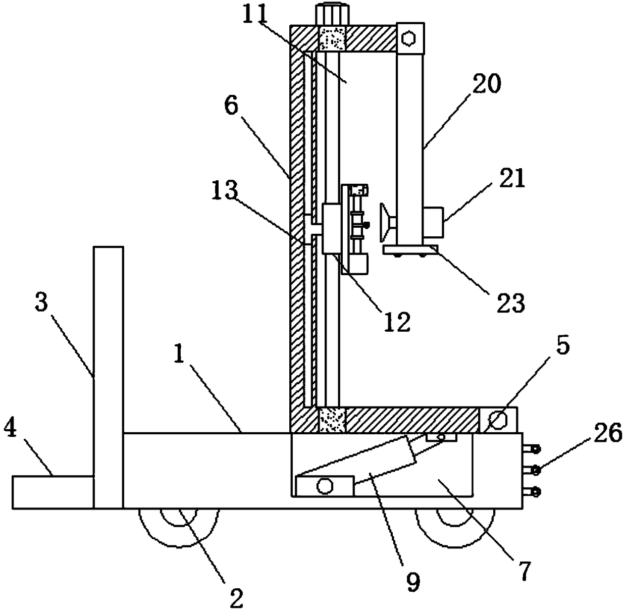 Foldable industrial lifting device convenient to move