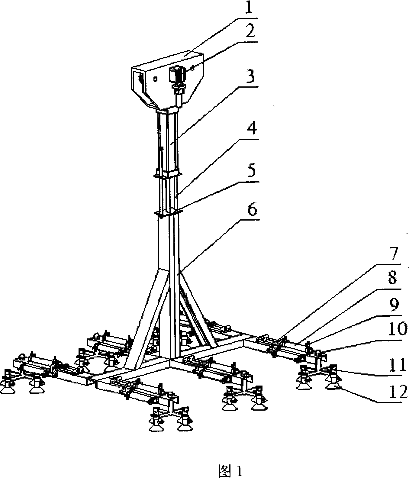 Porcelain brick conveying robot unit