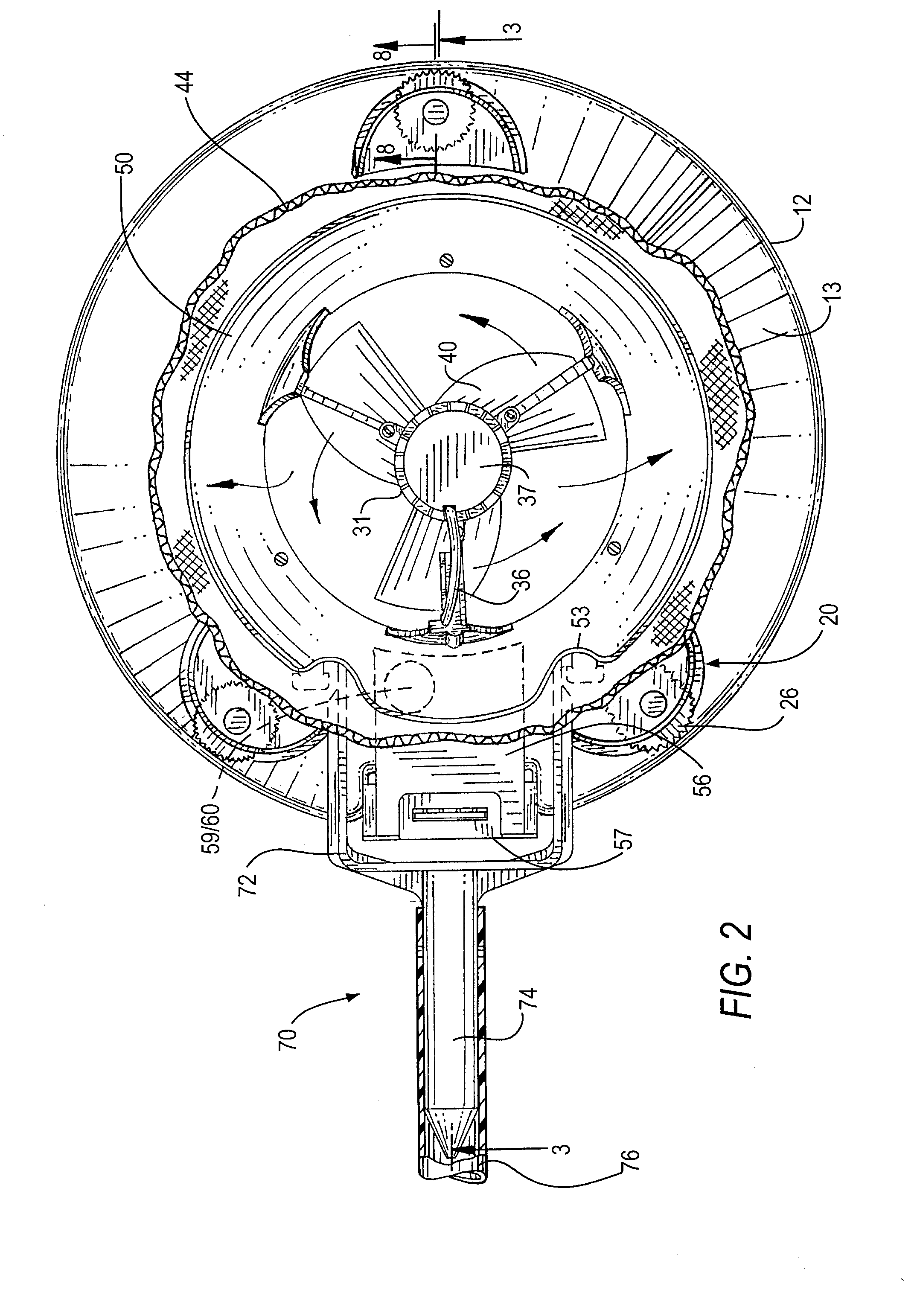 Submersible electric-powered leaf vacuum cleaner