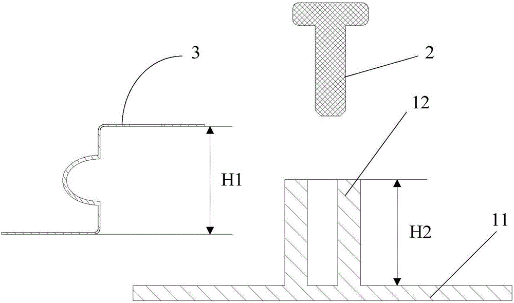 Clamping holding structure and mobile terminal