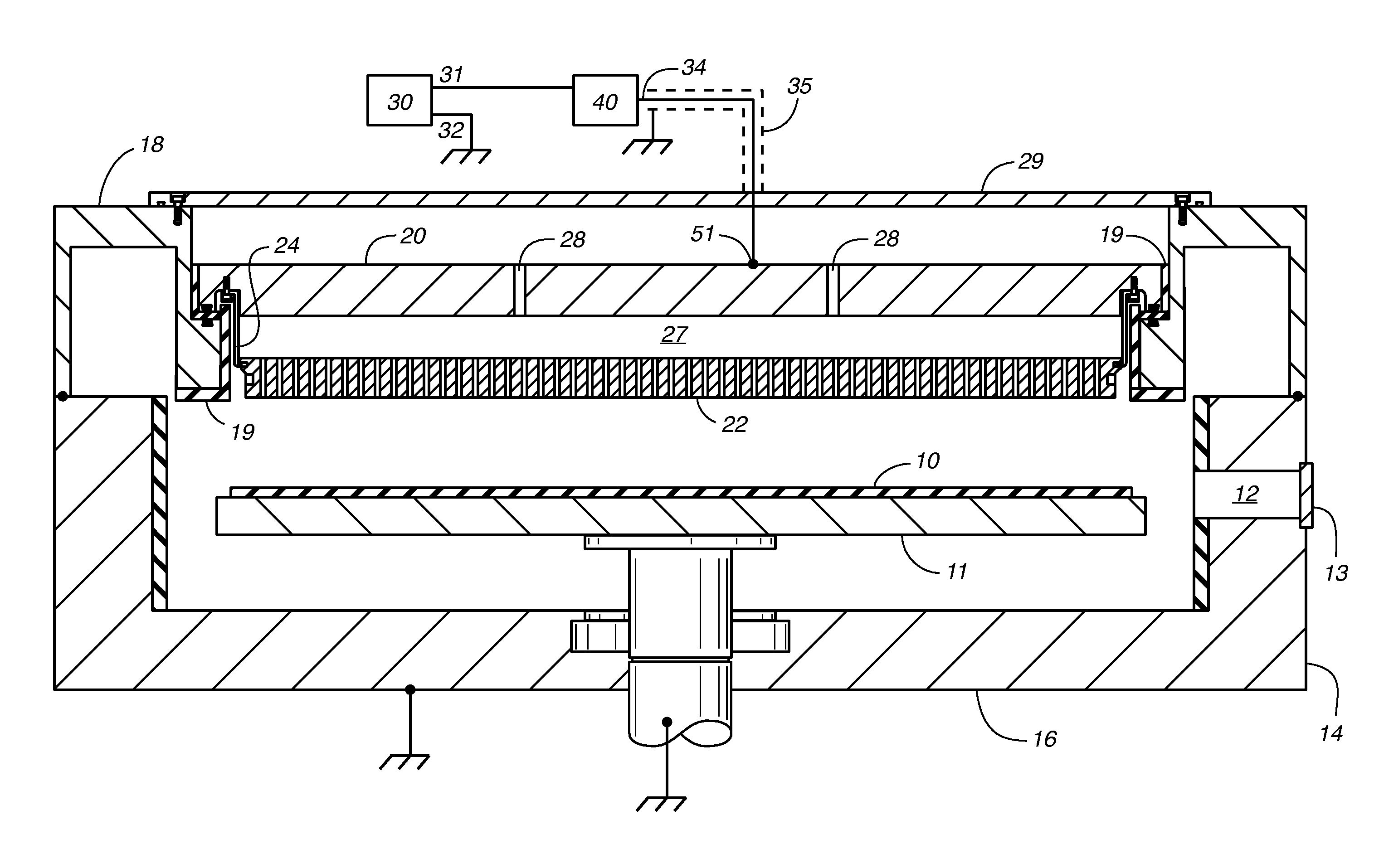 Asymmetrical RF Drive for Electrode of Plasma Chamber