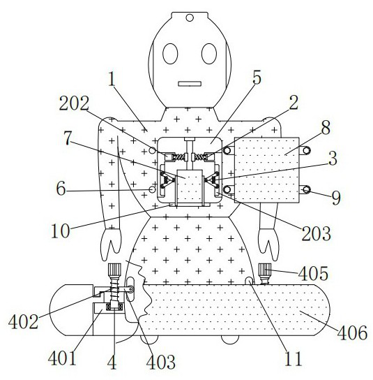 An anti-winding battery replacement robot