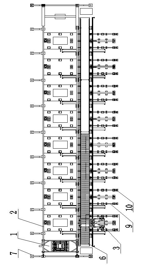 Multi-station refrigerator body foaming production line equipment