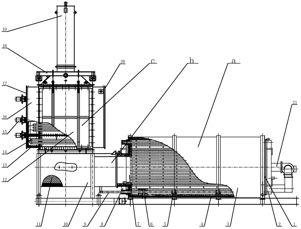 Heating medium furnace for long-distance-delivery crude oil pipeline