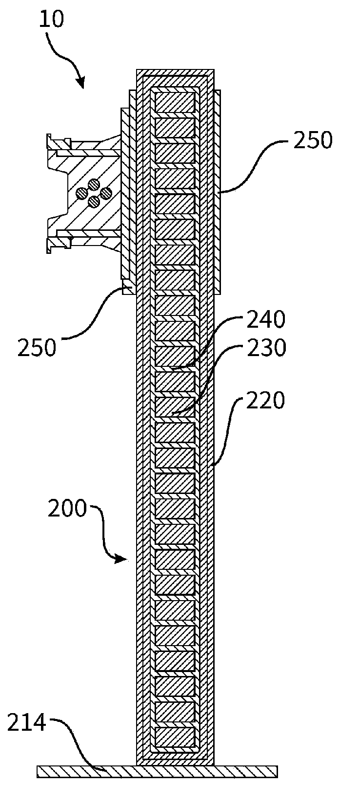 Support rail for a robot platform that is displaceable in a translatory manner, and displacement system and robot system having such a support rail