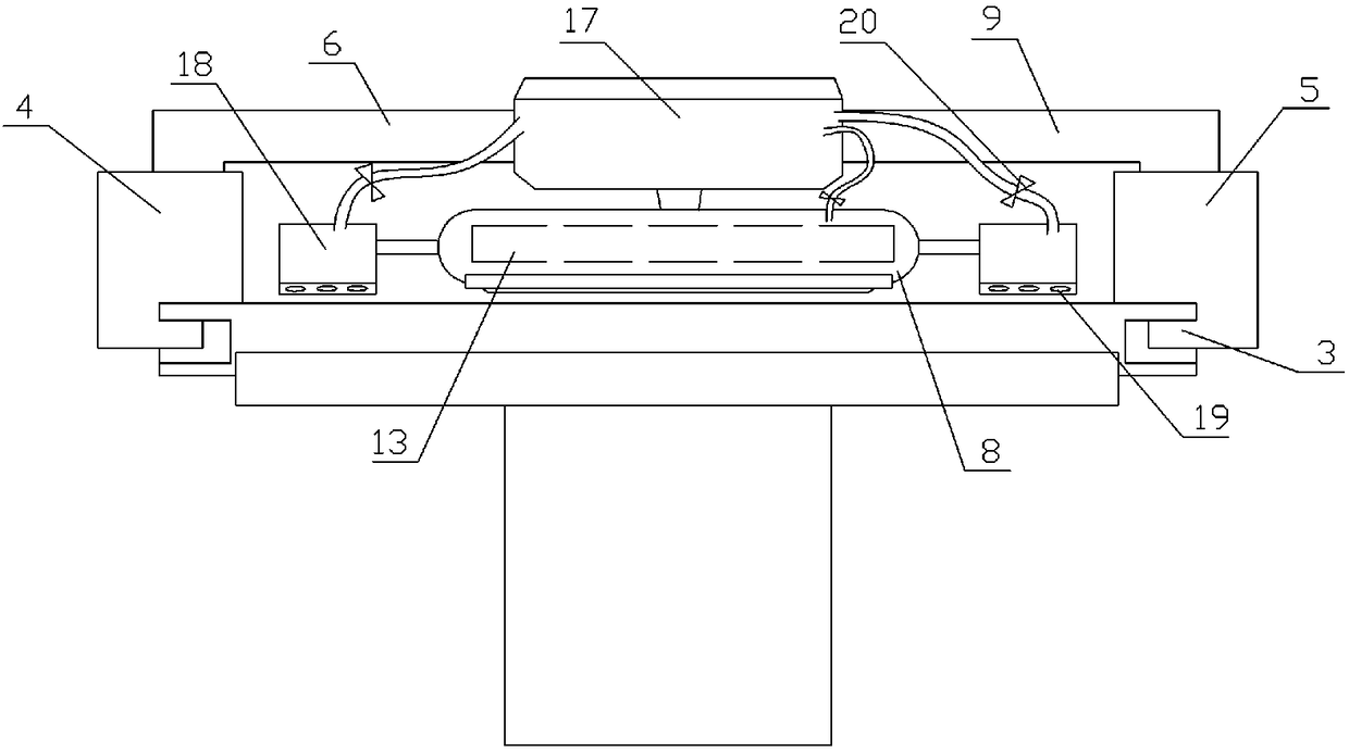 Packaging material gluing system and usage method