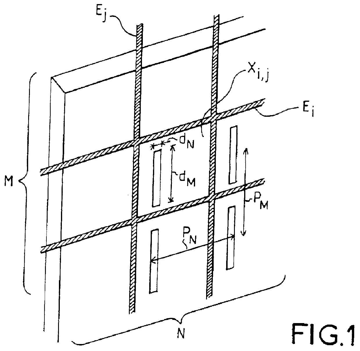 Display device and flat television screen using this device