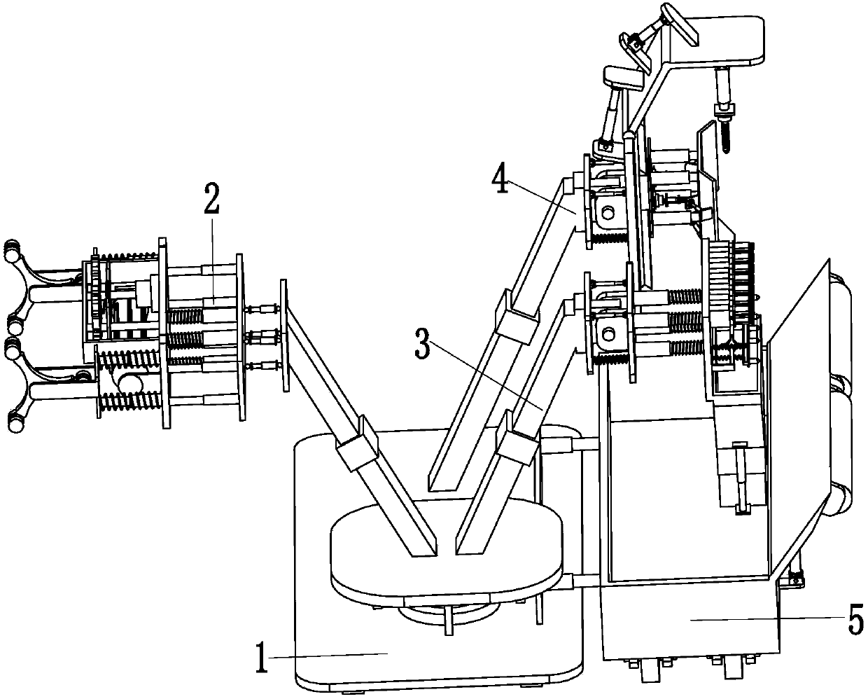 Municipal road surface laying machine capable of carrying out weeding and flattening on eco-concrete slope