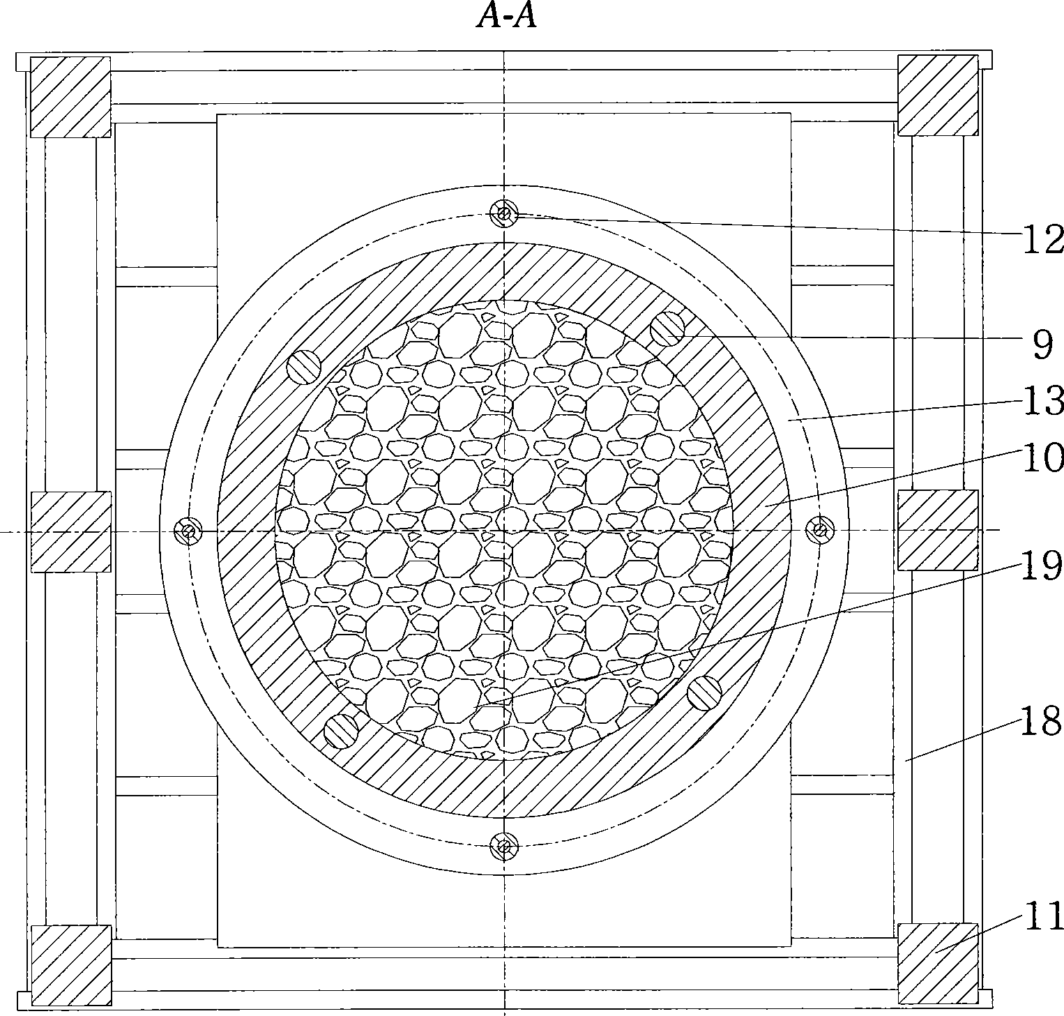 Position adjustable multi-hob rotary cutting test-bench