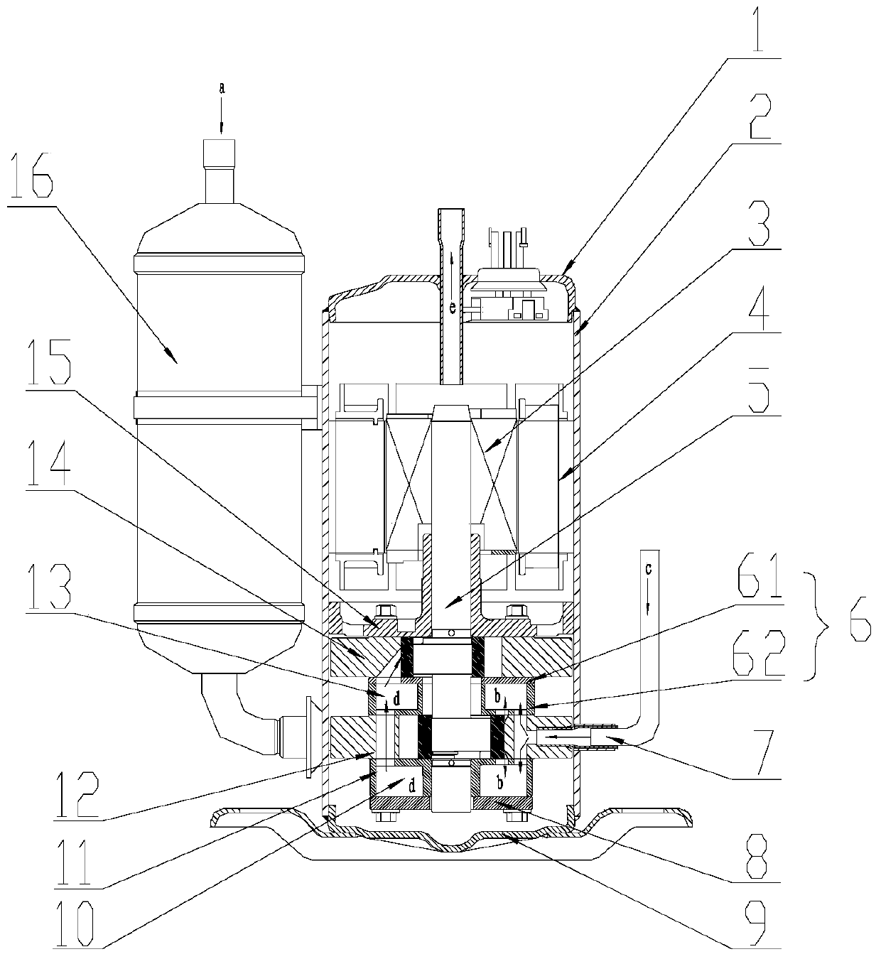 Two-stage enthalpy increasing rotary compressor and air conditioner