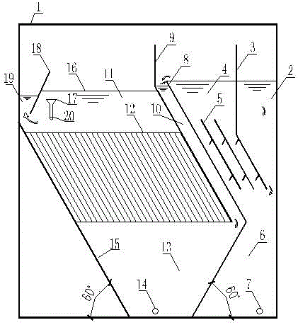 Novel combined sedimentation tank