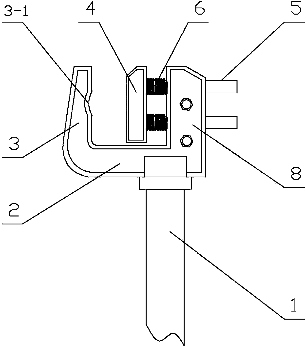 Ground clip in switch cabinet