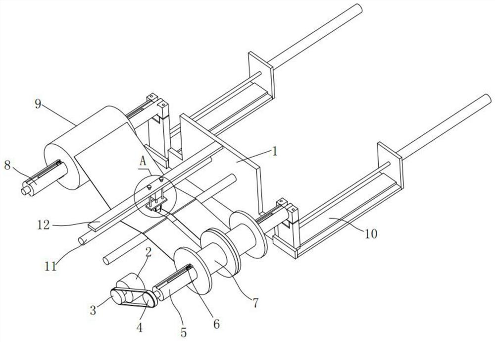 A slitting machine for garbage bag production with automatic adjustment function