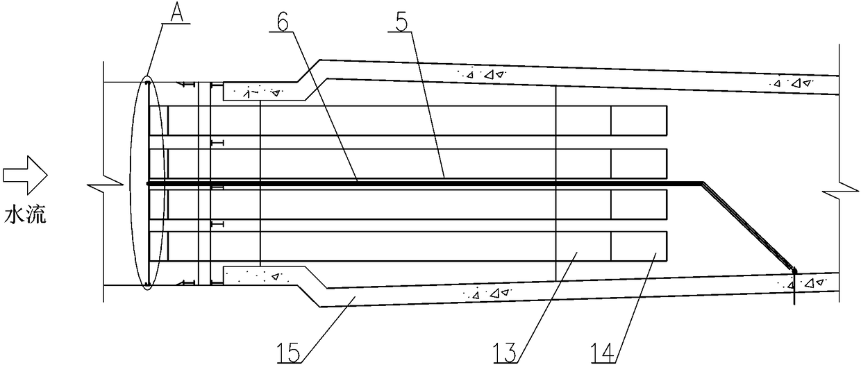 Diversion tunnel blockage structure and method based on karst landform