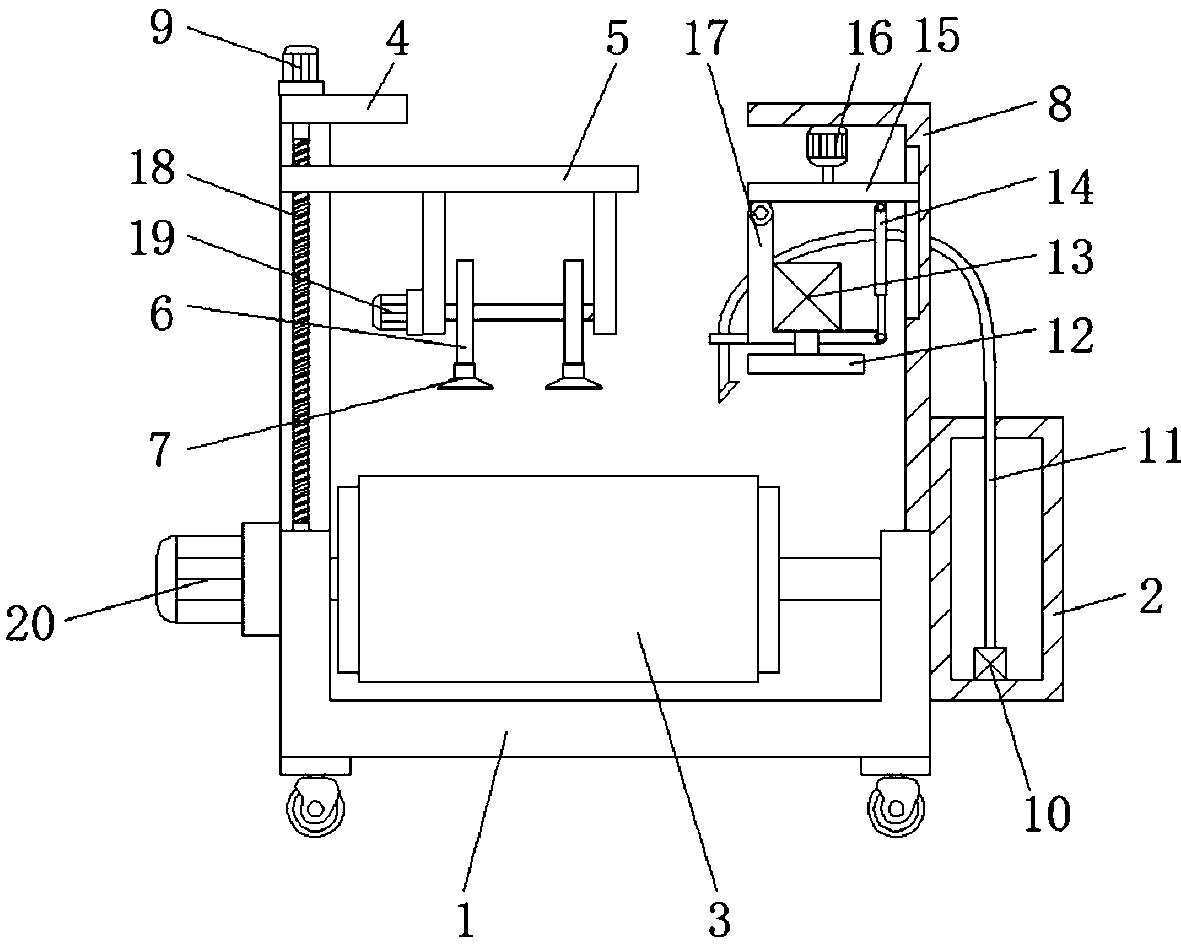 Glass chamfering device convenient to adjust