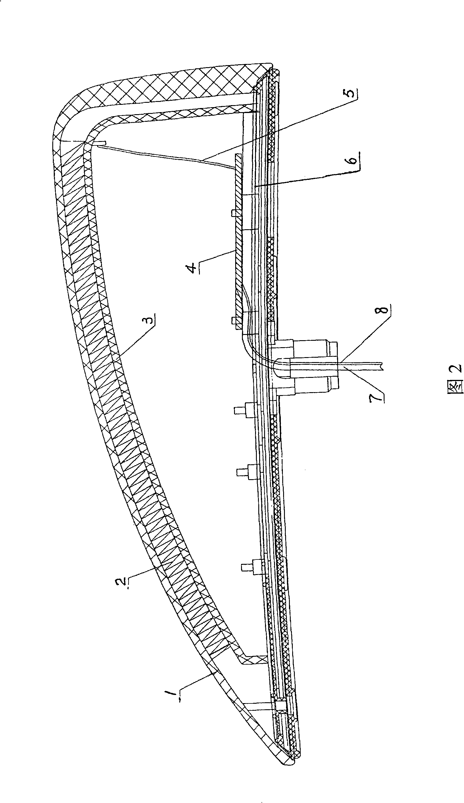 Car top-set wireless device and its wireless amplifier