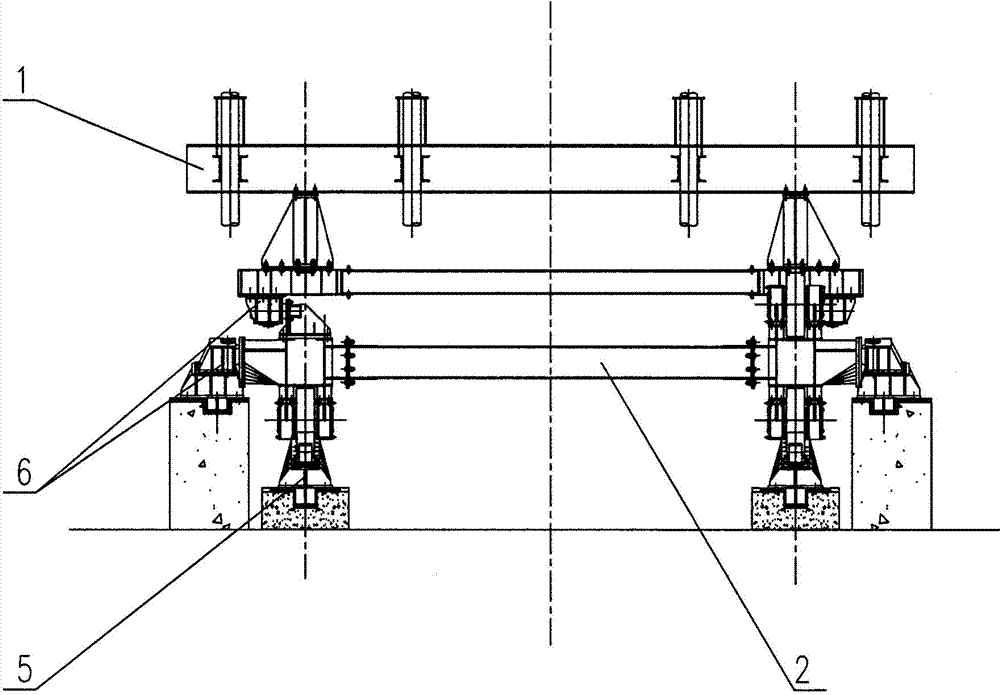 Large section steel billet girder type heating furnace bottom stepping device