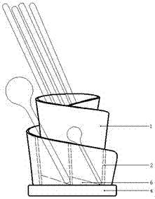 Spiral chopsticks holder