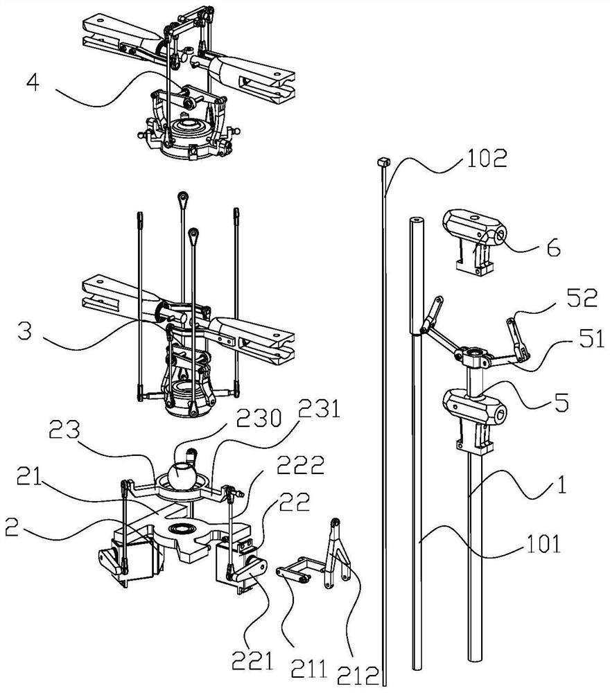 A propeller driving mechanism for a toy drone