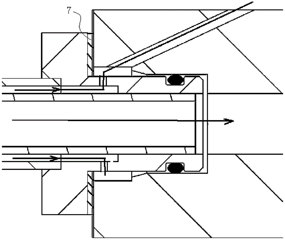 Double-layer pipe joint for engine gas supply system