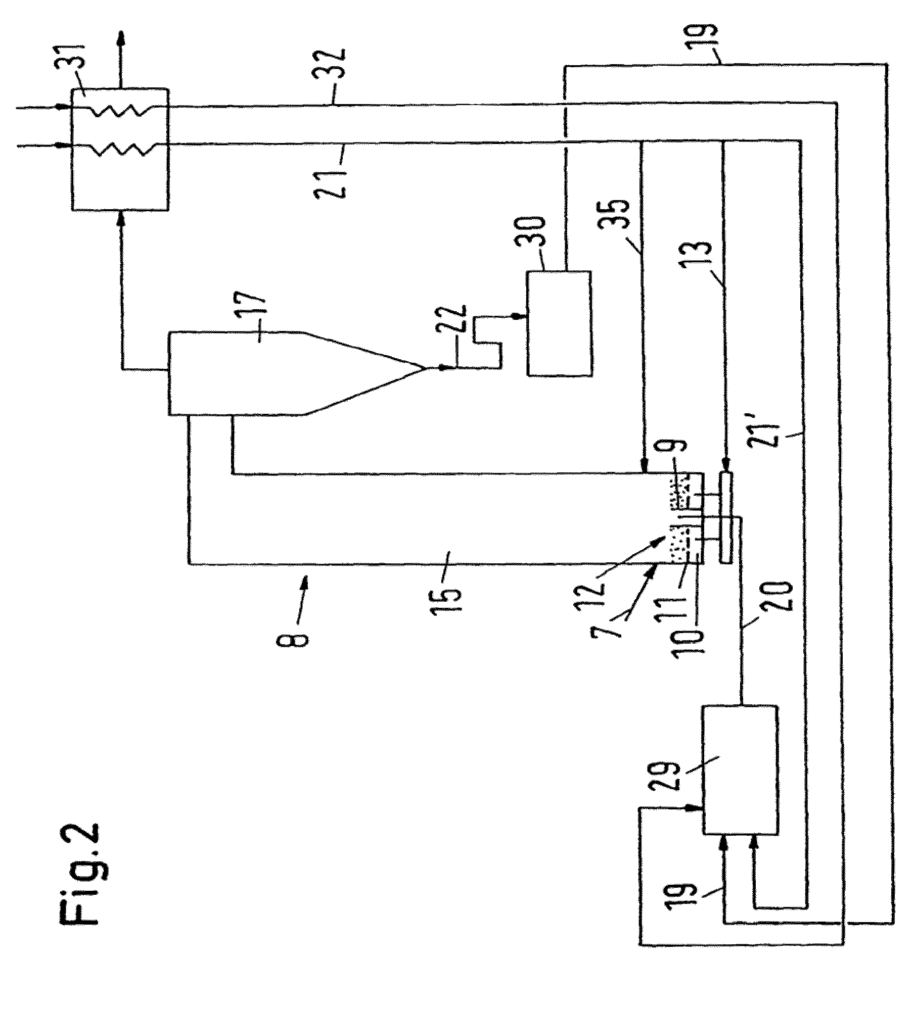 Method and plant for the heat treatment of solids containing iron oxide