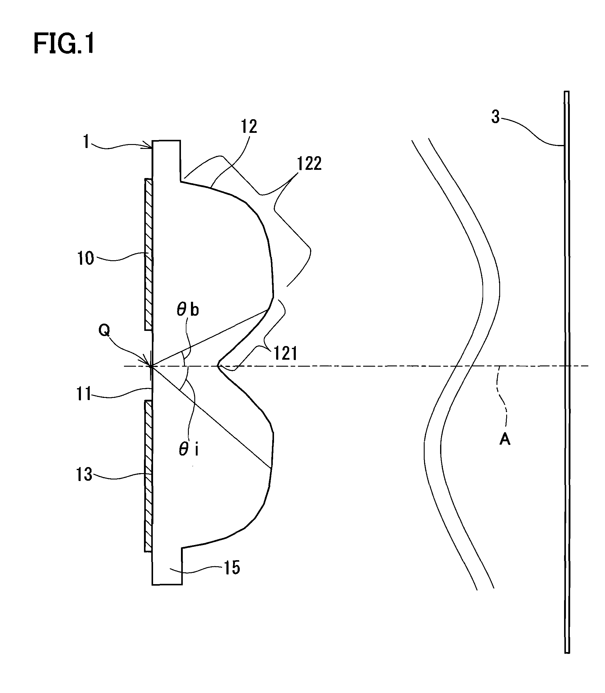 Illuminating lens, lighting device, surface light source, and liquid-crystal display apparatus