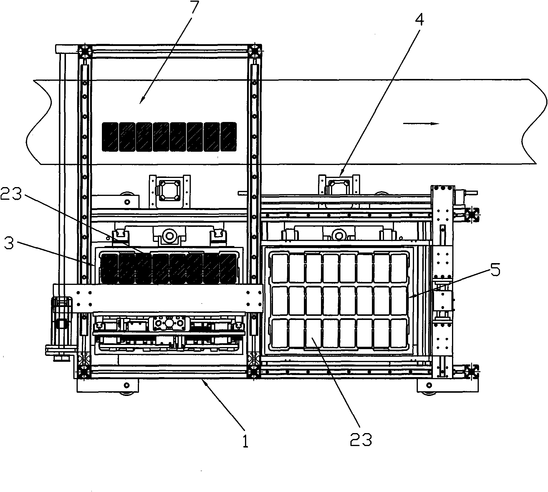 Automatic piece unloading device