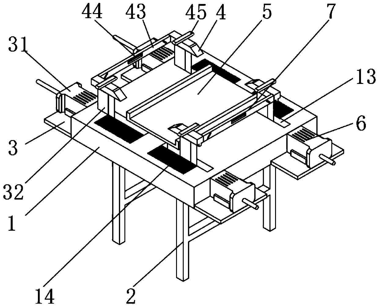 Fixing device for mold production