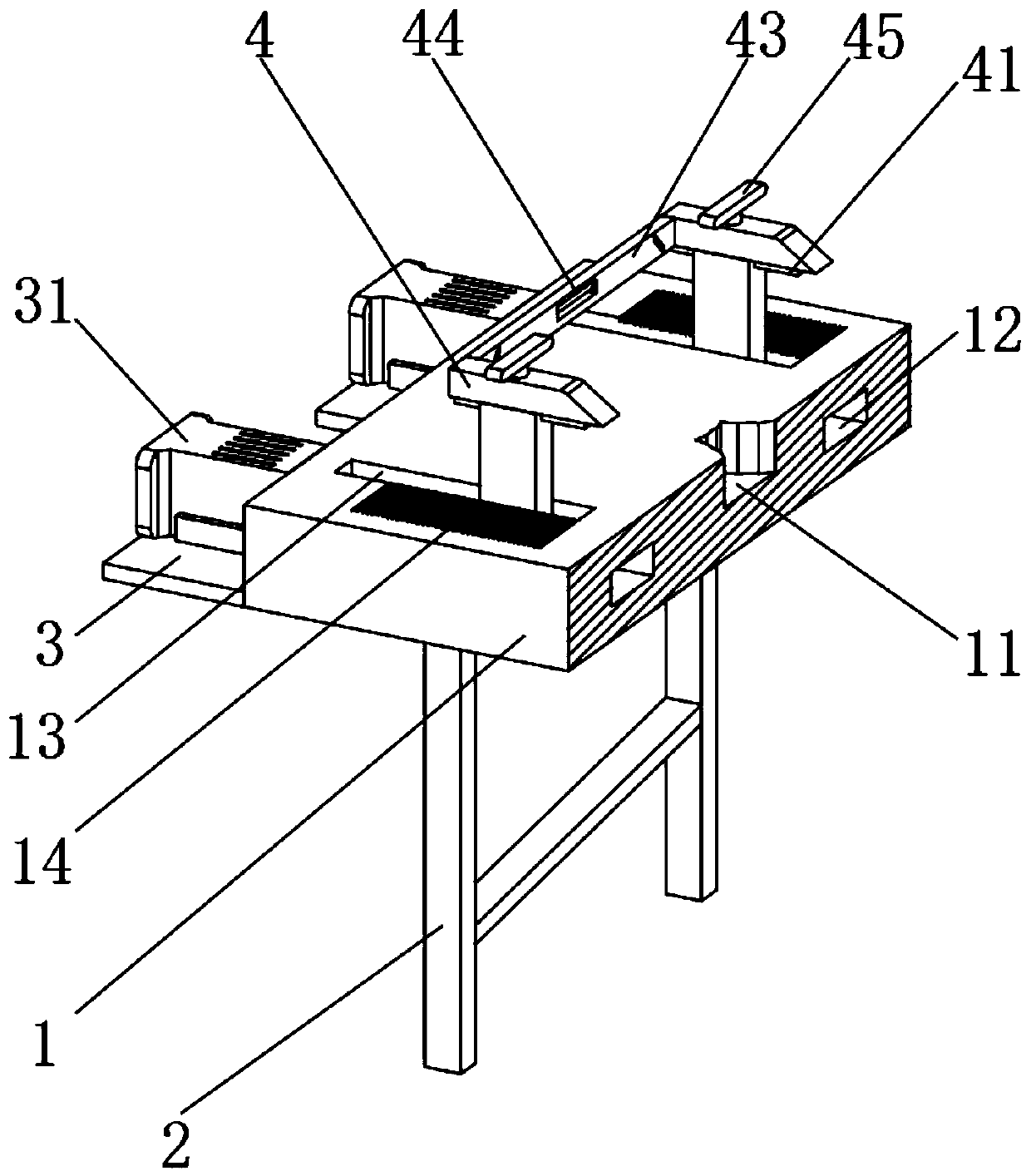 Fixing device for mold production