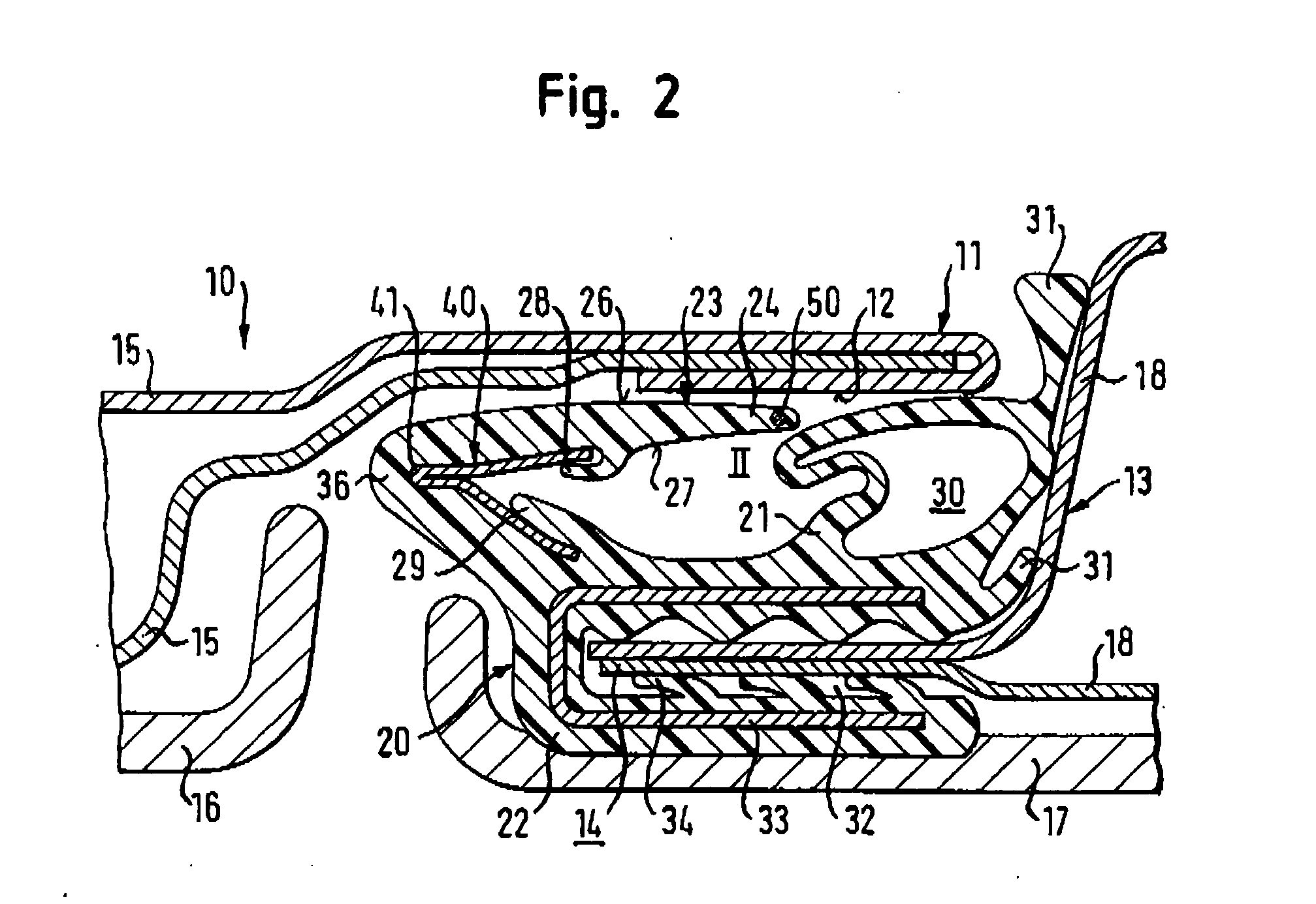 Sealing device especially for sealing the folding roof of a car